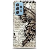 Phoenix Cep HD Baskılı Kılıf + SERAMİK TAM KAPLAYAN EKRAN KORUYUCU 209 Beyaz Çicek Desenli Samsung Galaxy A52 ile uyumlu