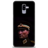 Phoenix Cep HD Baskılı Kılıf + SERAMİK TAM KAPLAYAN EKRAN KORUYUCU 21 Beyaz Puantiye Samsung Galaxy J8 ile uyumlu