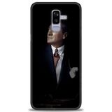 Phoenix Cep HD Baskılı Kılıf + SERAMİK TAM KAPLAYAN EKRAN KORUYUCU 22 Beyaz Çicek Desenli Samsung Galaxy J8 ile uyumlu