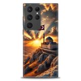 Phoenix Cep HD Baskılı Kılıf + SERAMİK TAM KAPLAYAN EKRAN KORUYUCU 229 Siyah - Gold Samsung Galaxy S23 Ultra ile uyumlu