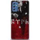 Phoenix Cep HD Baskılı Kılıf + SERAMİK TAM KAPLAYAN EKRAN KORUYUCU 23 Beyaz Çicek Desenli Samsung Galaxy M52 5G ile uyumlu