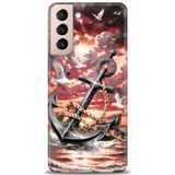 Phoenix Cep HD Baskılı Kılıf + SERAMİK TAM KAPLAYAN EKRAN KORUYUCU 231 Beyaz - Kalp Samsung Galaxy S21 FE ile uyumlu