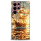 Phoenix Cep HD Baskılı Kılıf + SERAMİK TAM KAPLAYAN EKRAN KORUYUCU 234 Beyaz - Kalp Samsung Galaxy S22 Ultra ile uyumlu