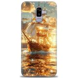 Phoenix Cep HD Baskılı Kılıf + SERAMİK TAM KAPLAYAN EKRAN KORUYUCU 234 Siyah - Kahverengi Samsung Galaxy J8 ile uyumlu