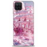 Phoenix Cep HD Baskılı Kılıf + SERAMİK TAM KAPLAYAN EKRAN KORUYUCU 238 Beyaz - Mavi Samsung Galaxy M12 ile uyumlu