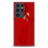 Phoenix Cep HD Baskılı Kılıf + SERAMİK TAM KAPLAYAN EKRAN KORUYUCU 241 Beyaz - Gümüş Samsung Galaxy S23 Ultra ile uyumlu