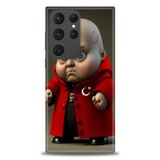 Phoenix Cep HD Baskılı Kılıf + SERAMİK TAM KAPLAYAN EKRAN KORUYUCU 245 Beyaz - Kırmızı Samsung Galaxy S23 Ultra ile uyumlu