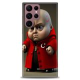 Phoenix Cep HD Baskılı Kılıf + SERAMİK TAM KAPLAYAN EKRAN KORUYUCU 245 Beyaz - Sarı Samsung Galaxy S22 Ultra ile uyumlu