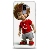 Phoenix Cep HD Baskılı Kılıf + SERAMİK TAM KAPLAYAN EKRAN KORUYUCU 247 Beyaz - Lacivert Samsung Galaxy J8 ile uyumlu