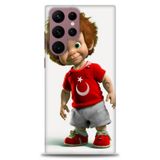 Phoenix Cep HD Baskılı Kılıf + SERAMİK TAM KAPLAYAN EKRAN KORUYUCU 247 Beyaz - Taba Samsung Galaxy S22 Ultra ile uyumlu