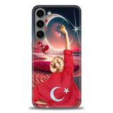 Phoenix Cep HD Baskılı Kılıf + SERAMİK TAM KAPLAYAN EKRAN KORUYUCU 249 Beyaz - Gold Samsung Galaxy S23 Plus ile uyumlu