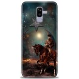 Phoenix Cep HD Baskılı Kılıf + SERAMİK TAM KAPLAYAN EKRAN KORUYUCU 25 Siyah - Açık Kırmızı Samsung Galaxy J8 ile uyumlu