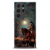 Phoenix Cep HD Baskılı Kılıf + SERAMİK TAM KAPLAYAN EKRAN KORUYUCU 25 Siyah - Açık Kırmızı Samsung Galaxy S23 Ultra ile uyumlu