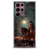 Phoenix Cep HD Baskılı Kılıf + SERAMİK TAM KAPLAYAN EKRAN KORUYUCU 25 Siyah - Gri Samsung Galaxy S22 Ultra ile uyumlu