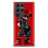 Phoenix Cep HD Baskılı Kılıf + SERAMİK TAM KAPLAYAN EKRAN KORUYUCU 250 Beyaz - Mavi - Siyah Samsung Galaxy S23 Ultra ile uyumlu