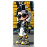 Phoenix Cep HD Baskılı Kılıf + SERAMİK TAM KAPLAYAN EKRAN KORUYUCU 255 Beyaz - Siyah Samsung Galaxy J8 ile uyumlu