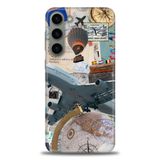 Phoenix Cep HD Baskılı Kılıf + SERAMİK TAM KAPLAYAN EKRAN KORUYUCU 261 Beyaz - Mor Samsung Galaxy S23 Plus ile uyumlu