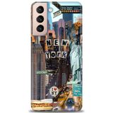 Phoenix Cep HD Baskılı Kılıf + SERAMİK TAM KAPLAYAN EKRAN KORUYUCU 265 Siyah - Fuşya Samsung Galaxy S21 FE ile uyumlu