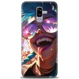 Phoenix Cep HD Baskılı Kılıf + SERAMİK TAM KAPLAYAN EKRAN KORUYUCU 273 Siyah - Beyaz - Gri Samsung Galaxy J8 ile uyumlu