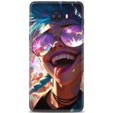 Phoenix Cep HD Baskılı Kılıf + SERAMİK TAM KAPLAYAN EKRAN KORUYUCU 273 Siyah - Beyaz Samsung Galaxy C9 Pro ile uyumlu