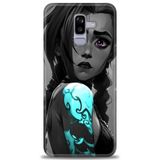 Phoenix Cep HD Baskılı Kılıf + SERAMİK TAM KAPLAYAN EKRAN KORUYUCU 279 Siyah - Gri Samsung Galaxy J8 ile uyumlu