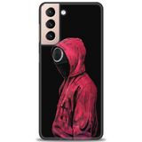 Phoenix Cep HD Baskılı Kılıf + SERAMİK TAM KAPLAYAN EKRAN KORUYUCU 282 Beyaz - Kırmızı Samsung Galaxy S21 FE ile uyumlu