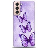 Phoenix Cep HD Baskılı Kılıf + SERAMİK TAM KAPLAYAN EKRAN KORUYUCU 296 Beyaz - Turuncu Samsung Galaxy S21 FE ile uyumlu