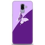 Phoenix Cep HD Baskılı Kılıf + SERAMİK TAM KAPLAYAN EKRAN KORUYUCU 297 Beyaz - Mavi Samsung Galaxy J8 ile uyumlu