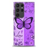 Phoenix Cep HD Baskılı Kılıf + SERAMİK TAM KAPLAYAN EKRAN KORUYUCU 298 Beyaz - Mavi - Altın Samsung Galaxy S23 Ultra ile uyumlu