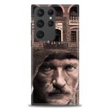 Phoenix Cep HD Baskılı Kılıf + SERAMİK TAM KAPLAYAN EKRAN KORUYUCU 30 Siyah - Blur Samsung Galaxy S23 Ultra ile uyumlu
