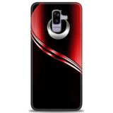 Phoenix Cep HD Baskılı Kılıf + SERAMİK TAM KAPLAYAN EKRAN KORUYUCU 31 Siyah - Bordo Samsung Galaxy J8 ile uyumlu