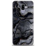 Phoenix Cep HD Baskılı Kılıf + SERAMİK TAM KAPLAYAN EKRAN KORUYUCU 314 Beyaz Karbon Samsung Galaxy J8 ile uyumlu
