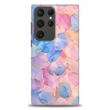 Phoenix Cep HD Baskılı Kılıf + SERAMİK TAM KAPLAYAN EKRAN KORUYUCU 316 Beyaz Çicek Desenli Samsung Galaxy S23 Ultra ile uyumlu