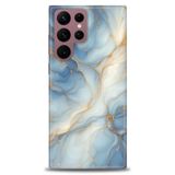 Phoenix Cep HD Baskılı Kılıf + SERAMİK TAM KAPLAYAN EKRAN KORUYUCU 318 Siyah - Gold Samsung Galaxy S22 Ultra ile uyumlu