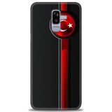 Phoenix Cep HD Baskılı Kılıf + SERAMİK TAM KAPLAYAN EKRAN KORUYUCU 32 Siyah - Fuşya Samsung Galaxy J8 ile uyumlu