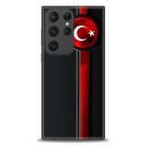 Phoenix Cep HD Baskılı Kılıf + SERAMİK TAM KAPLAYAN EKRAN KORUYUCU 32 Siyah - Fuşya Samsung Galaxy S23 Ultra ile uyumlu