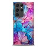 Phoenix Cep HD Baskılı Kılıf + SERAMİK TAM KAPLAYAN EKRAN KORUYUCU 325 Siyah - Bordo Samsung Galaxy S23 Ultra ile uyumlu