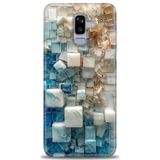 Phoenix Cep HD Baskılı Kılıf + SERAMİK TAM KAPLAYAN EKRAN KORUYUCU 326 Siyah - Fuşya Samsung Galaxy J8 ile uyumlu