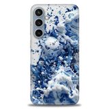 Phoenix Cep HD Baskılı Kılıf + SERAMİK TAM KAPLAYAN EKRAN KORUYUCU 327 Beyaz Çicek Desenli Samsung Galaxy S24 ile uyumlu