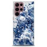 Phoenix Cep HD Baskılı Kılıf + SERAMİK TAM KAPLAYAN EKRAN KORUYUCU 327 Beyaz - Fuşya Samsung Galaxy S22 Ultra ile uyumlu