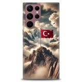 Phoenix Cep HD Baskılı Kılıf + SERAMİK TAM KAPLAYAN EKRAN KORUYUCU 34 Beyaz - Gold Samsung Galaxy S22 Ultra ile uyumlu