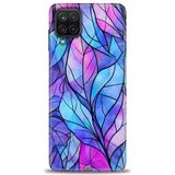 Phoenix Cep HD Baskılı Kılıf + SERAMİK TAM KAPLAYAN EKRAN KORUYUCU 340 Beyaz - Mor - Siyah Samsung Galaxy M12 ile uyumlu