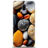 Phoenix Cep HD Baskılı Kılıf + SERAMİK TAM KAPLAYAN EKRAN KORUYUCU 342 Beyaz - Koyu Mor Samsung Galaxy J8 ile uyumlu