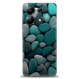 Phoenix Cep HD Baskılı Kılıf + SERAMİK TAM KAPLAYAN EKRAN KORUYUCU 346 Beyaz Çicek Desenli Xiaomi Redmi Note 13 4G ile uyumlu