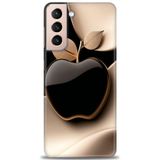 Phoenix Cep HD Baskılı Kılıf + SERAMİK TAM KAPLAYAN EKRAN KORUYUCU 350 Beyaz Kalpler Samsung Galaxy S21 FE ile uyumlu