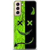 Phoenix Cep HD Baskılı Kılıf + SERAMİK TAM KAPLAYAN EKRAN KORUYUCU 360 Siyah - Beyaz - Yeşil Samsung Galaxy S21 FE ile uyumlu