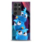 Phoenix Cep HD Baskılı Kılıf + SERAMİK TAM KAPLAYAN EKRAN KORUYUCU 363 Beyaz Karbon Samsung Galaxy S23 Ultra ile uyumlu