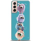 Phoenix Cep HD Baskılı Kılıf + SERAMİK TAM KAPLAYAN EKRAN KORUYUCU 368 Siyah - Gümüş Samsung Galaxy S21 FE ile uyumlu