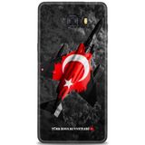 Phoenix Cep HD Baskılı Kılıf + SERAMİK TAM KAPLAYAN EKRAN KORUYUCU 37 Siyah - Gül Samsung Galaxy C9 Pro ile uyumlu