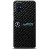 Phoenix Cep HD Baskılı Kılıf + SERAMİK TAM KAPLAYAN EKRAN KORUYUCU 376 Beyaz Çicek Desenli Samsung Galaxy M51 ile uyumlu
